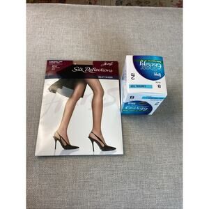 Vintage Hanes Silk Reflection Transparent Pantyhose AB Light Leggs Sheer Energy